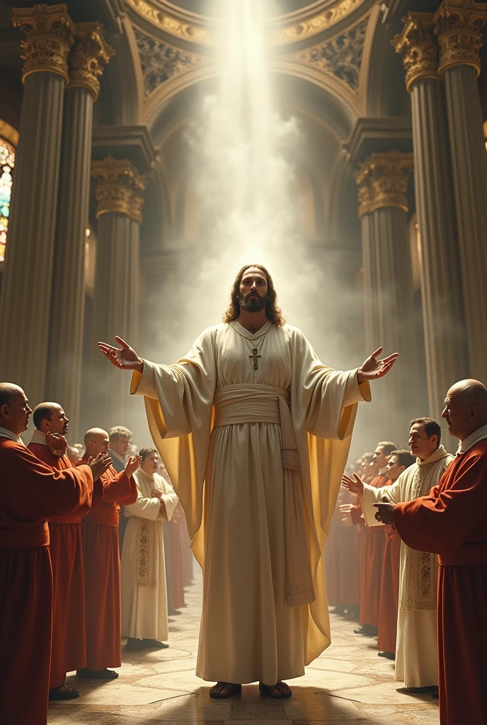 Jesus expelling Pope Francis 