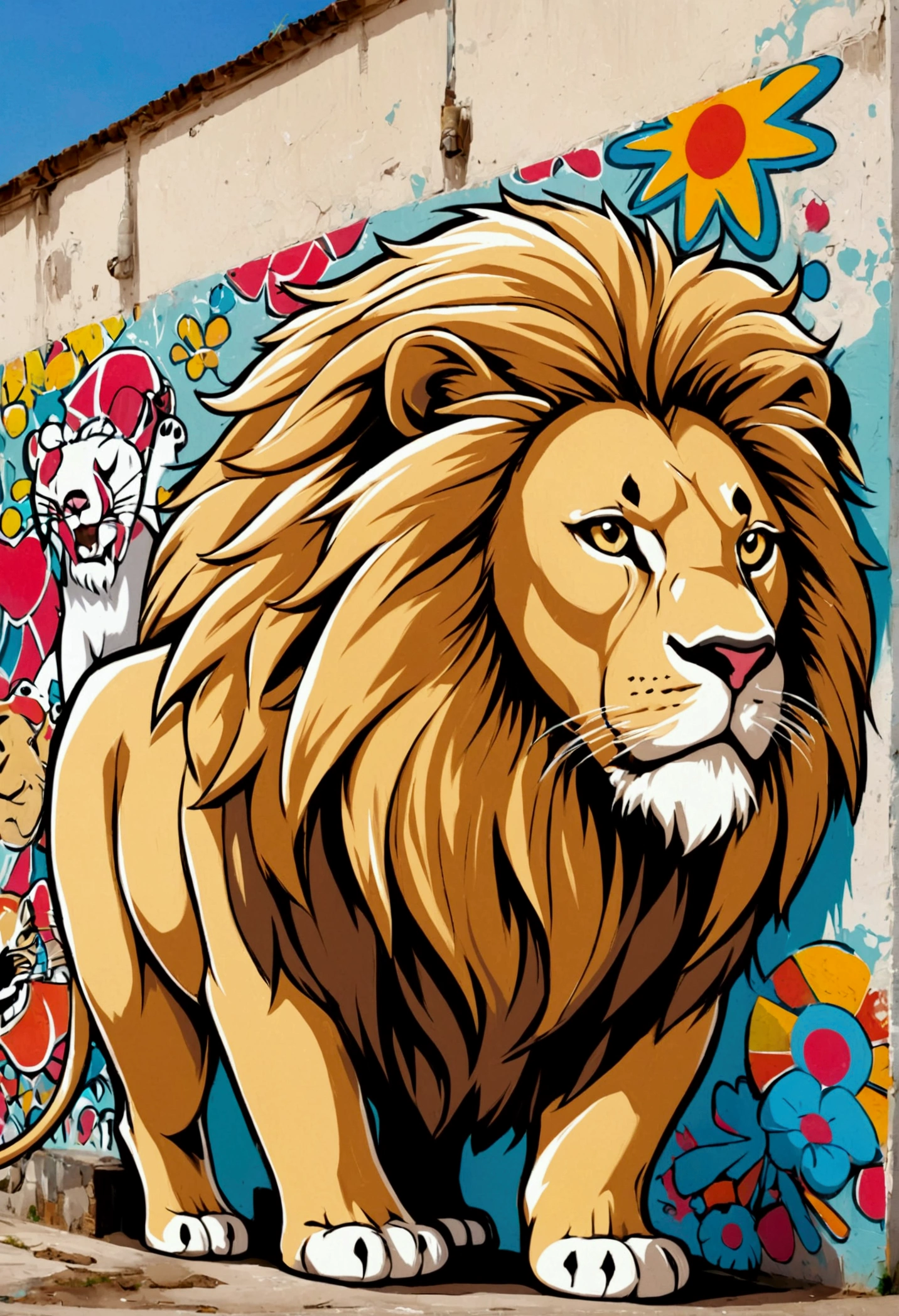 lion, Pop-Art, Graffiti 