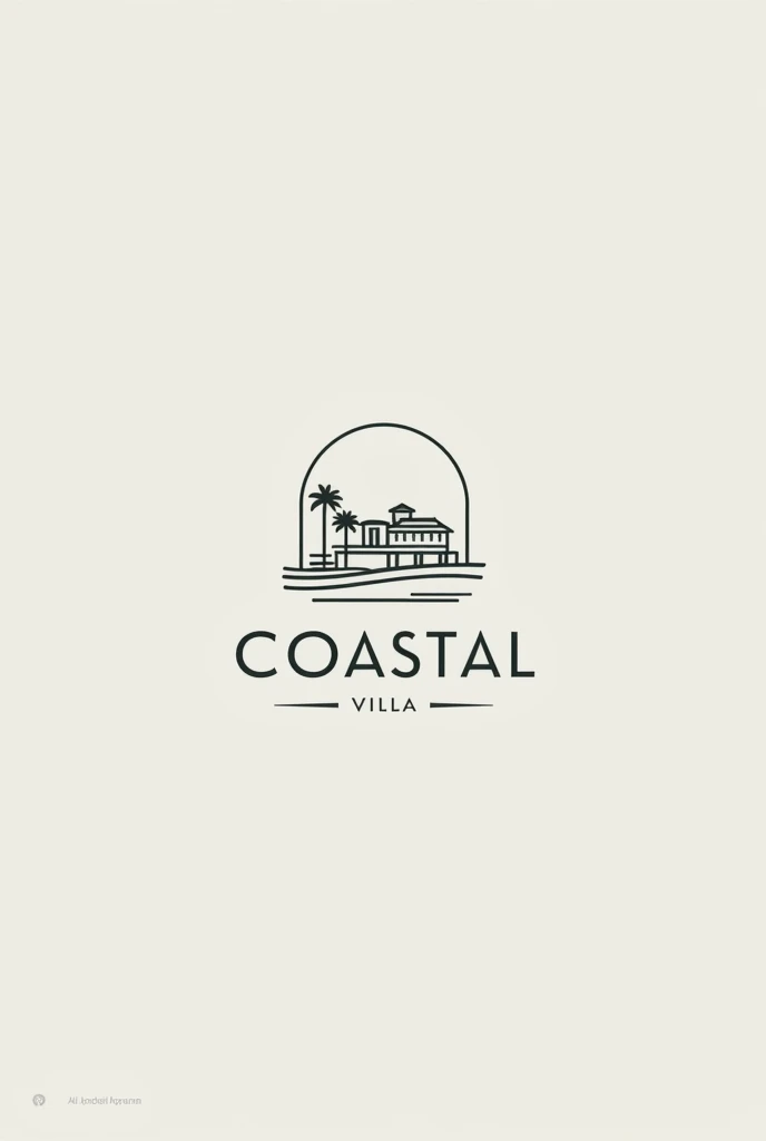 logo for “coastal villa city”, minimal, app icon