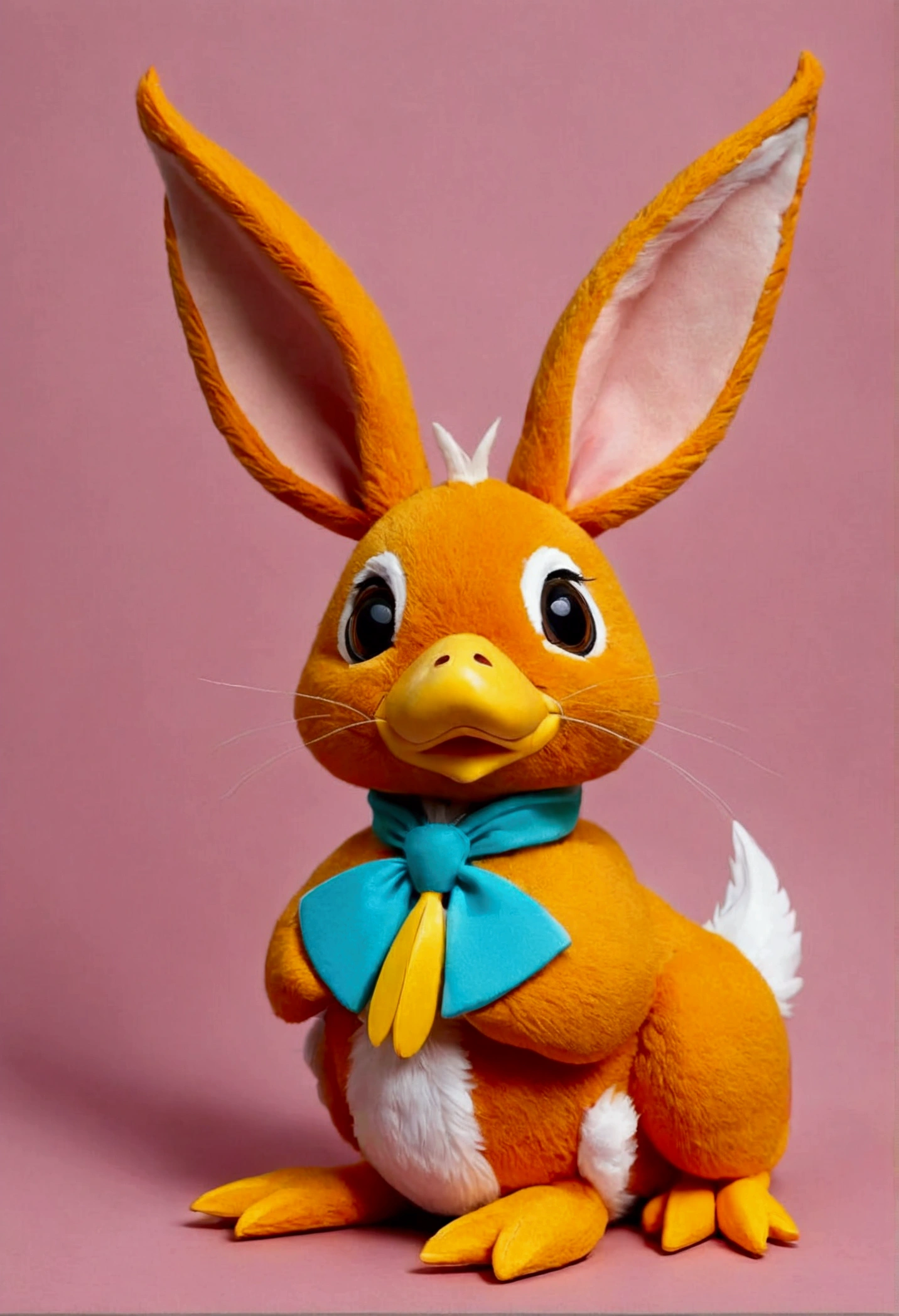 Wolpertinger made of duck + Hase + mouse + In bright colors + Anime-Series