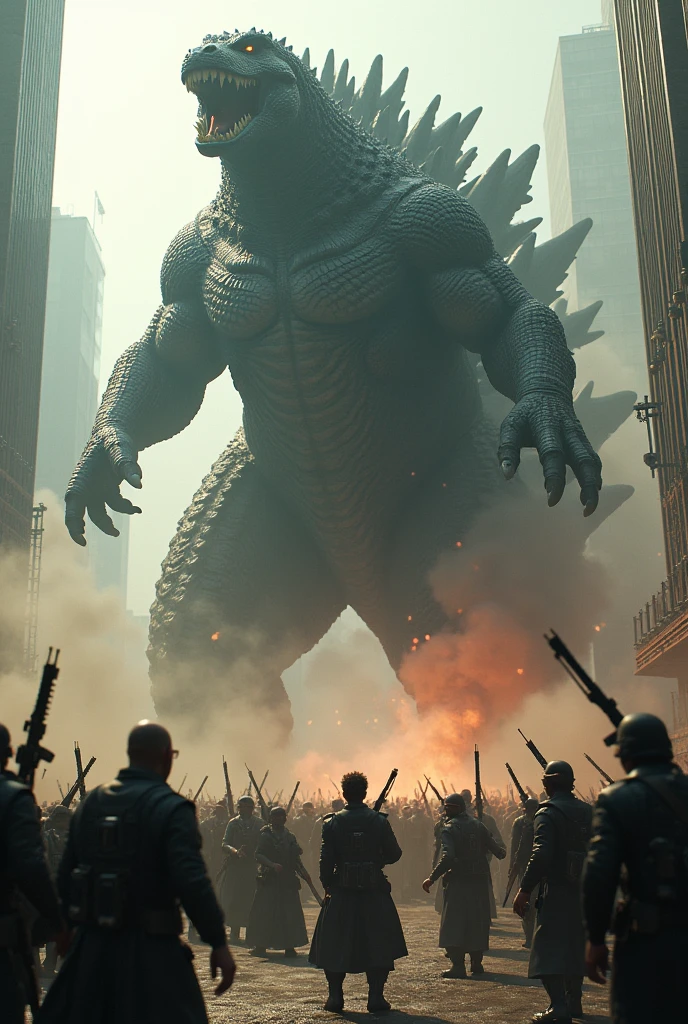 100 people vs a 5 meter Godzilla