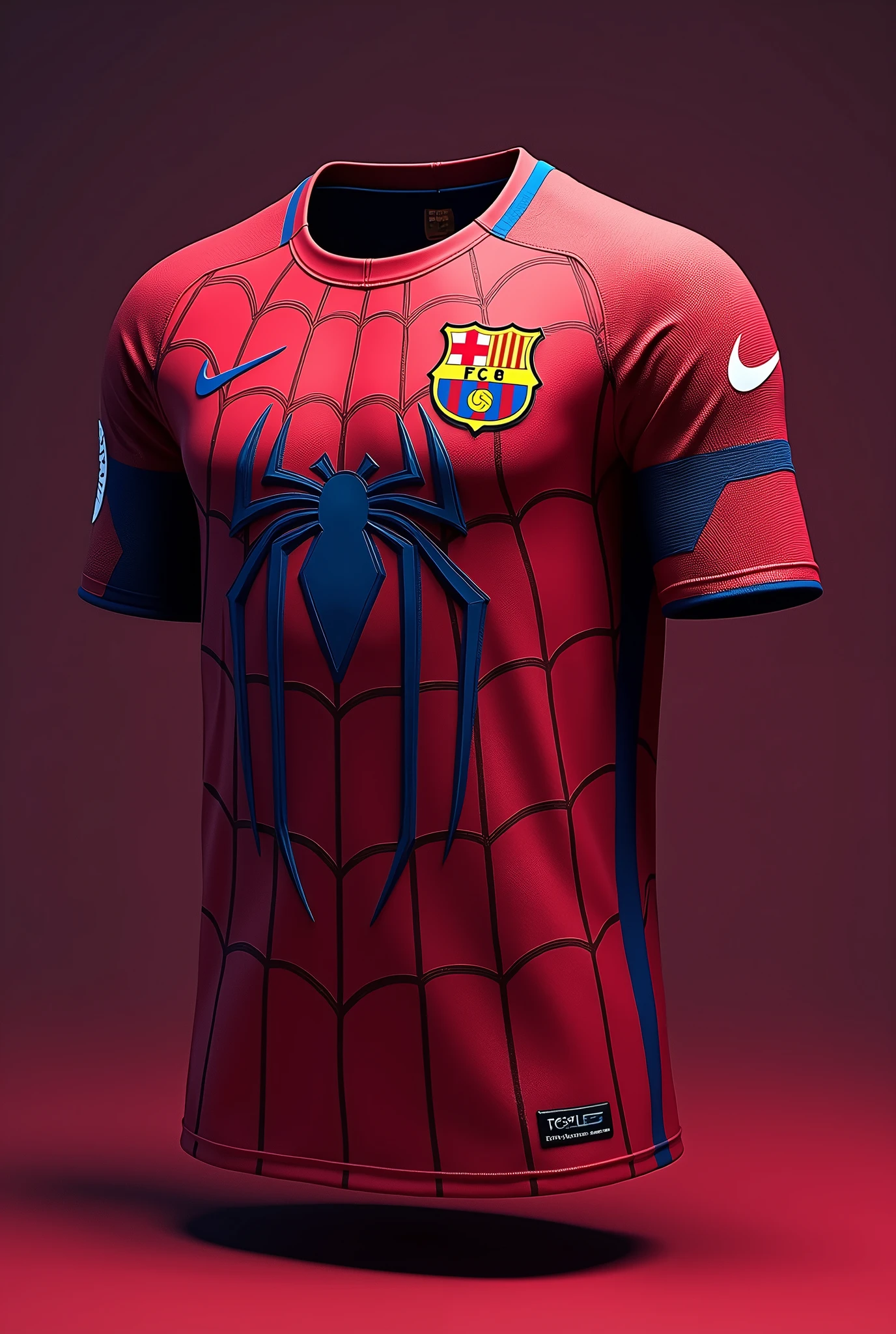 Barca jersey new creative design , inspired by Spider-Man’s design