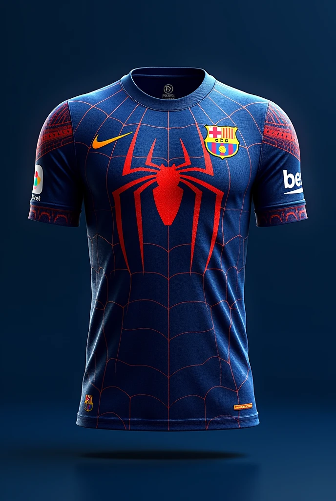 Barca jersey new creative design , inspired by Spider-Man’s web design