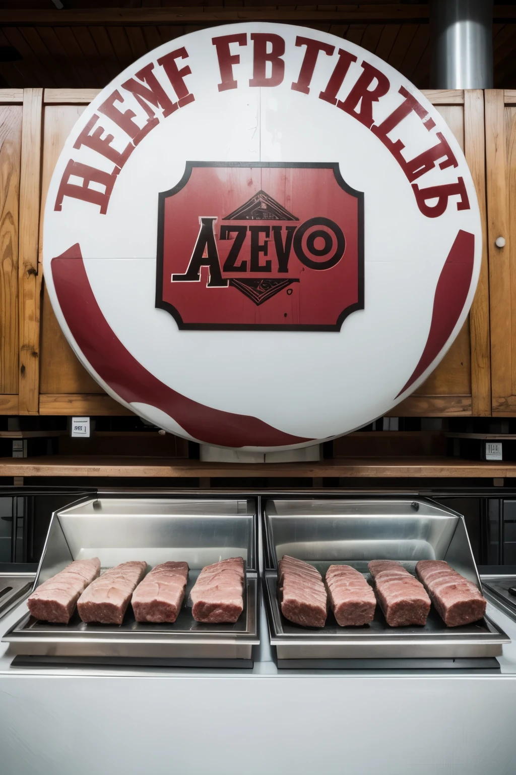 A logo of a meatpacking company named Azevedo