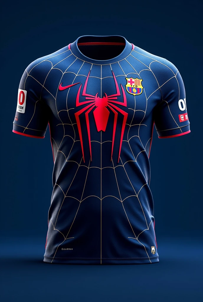 Barca jersey new creative design , inspired by Spider-Man’s web design
