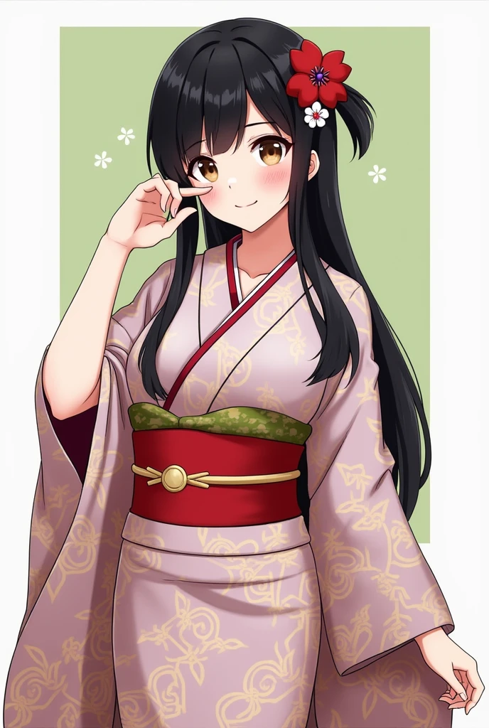 Black Hair、Big Breasts、kimono