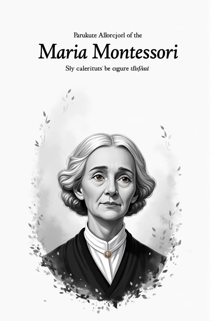 Animated image of Maria Montessori in black and white to color with a text above and below that says
"Commemoration of the birth of M.M 31 August 1870"