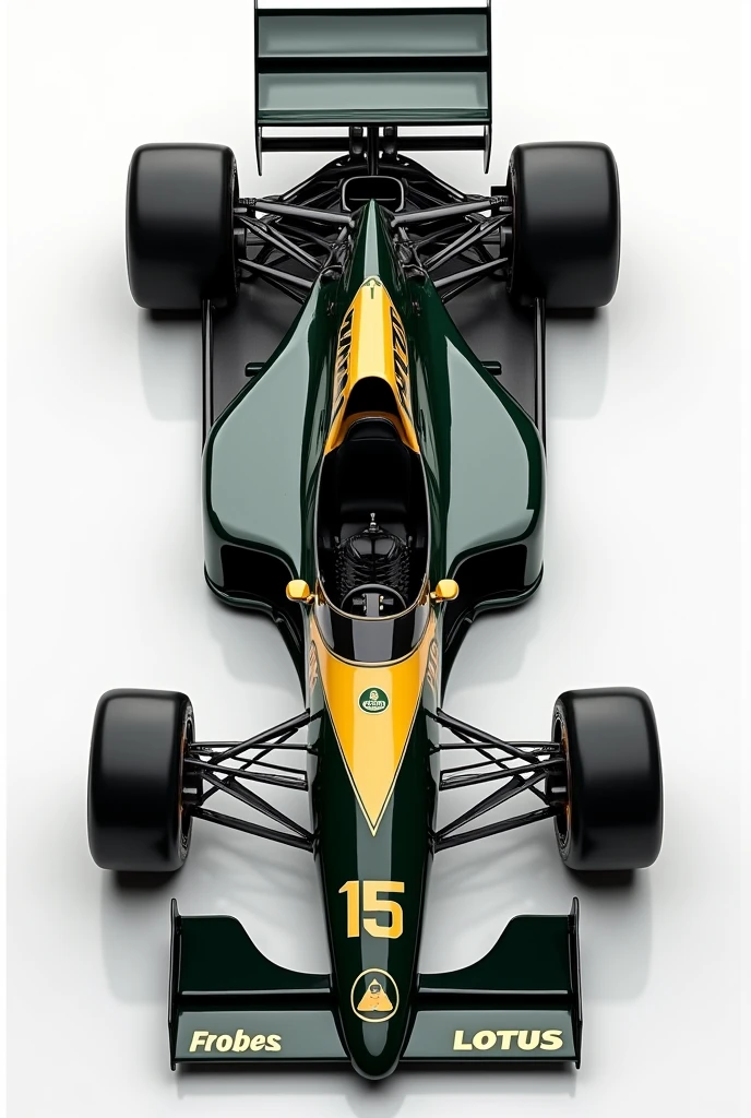I need the image of the 1985 Lotus 97t Formula 1 car looking from above with a transparent background