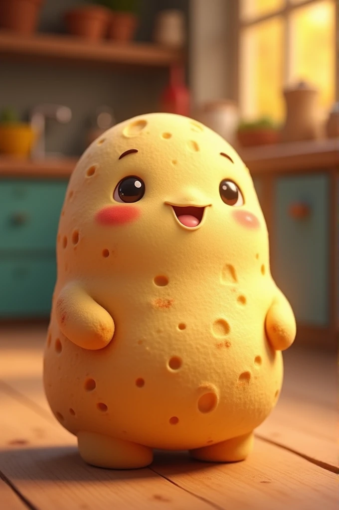 Beautiful animated stuffed arepa