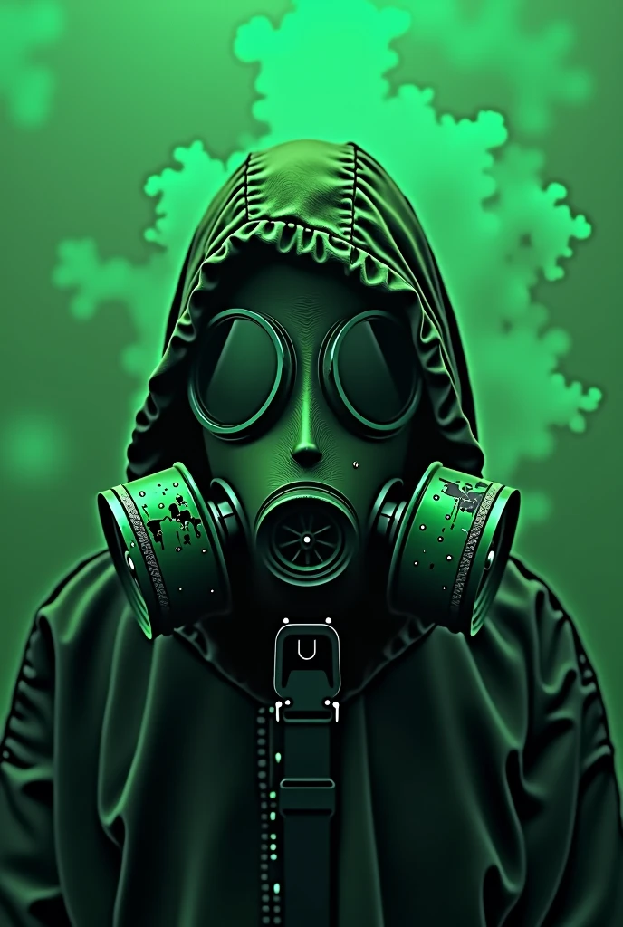 Gasmaske, in Poison green, nur maske