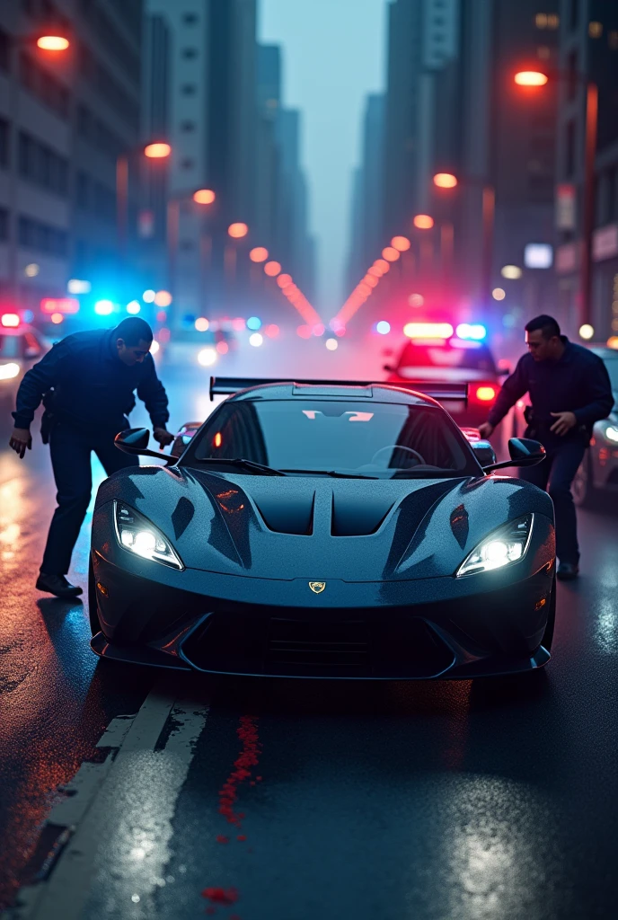 car being arrested by police