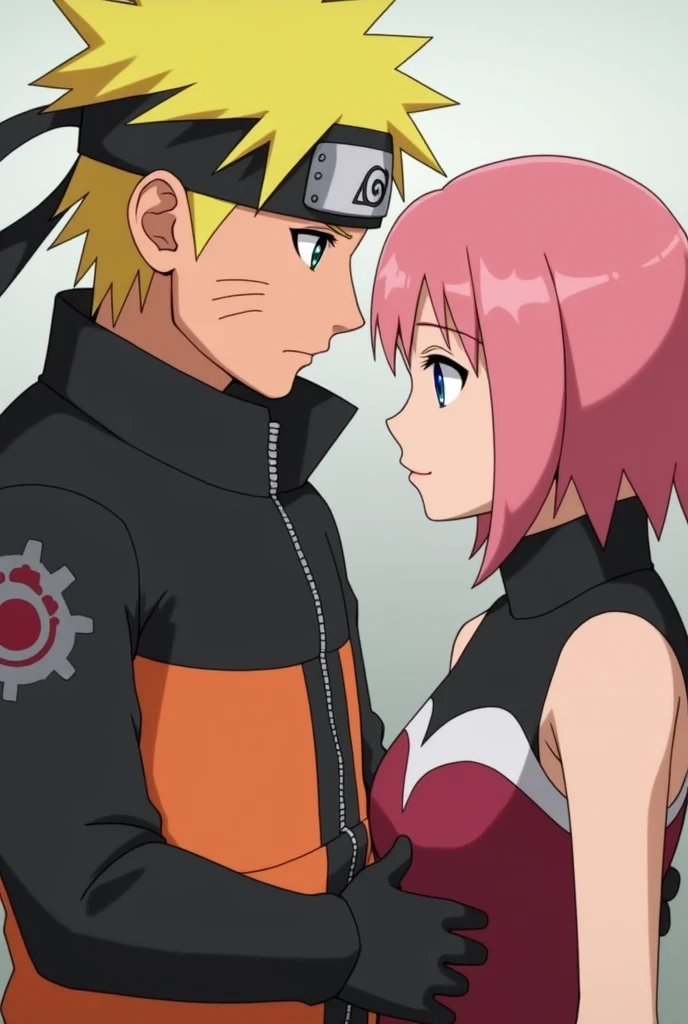 Naruto Uzumaki groping Hinata's breasts