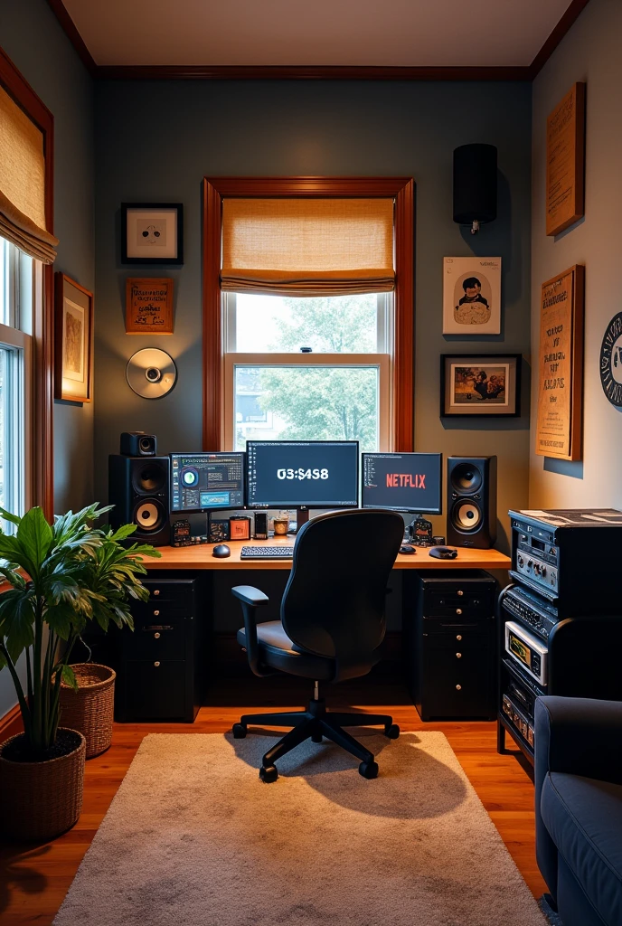a room to produce a podcast
