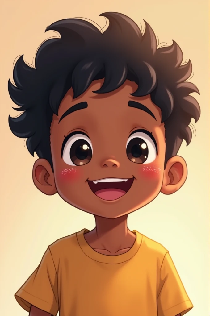 Anime cute black boy child