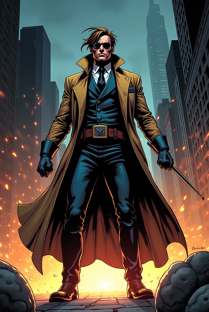 X-man Gambit Wallpaper Comic Style 