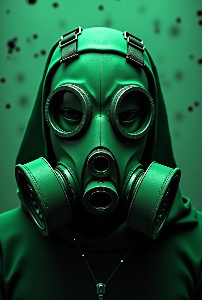 Gasmaske, in Poison green,  nur maske