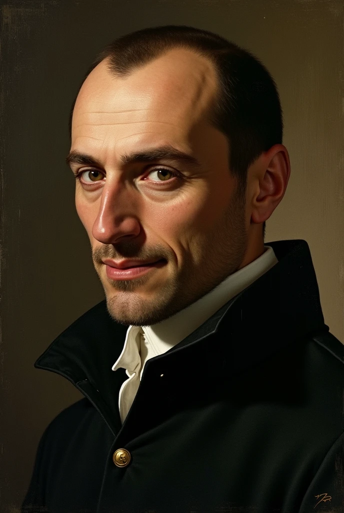 Niccolò Machiavelli in the right corner with a Machiavellian smile