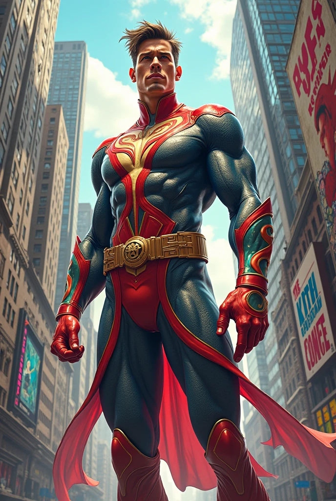 Generate a superhero referring to drawing and art