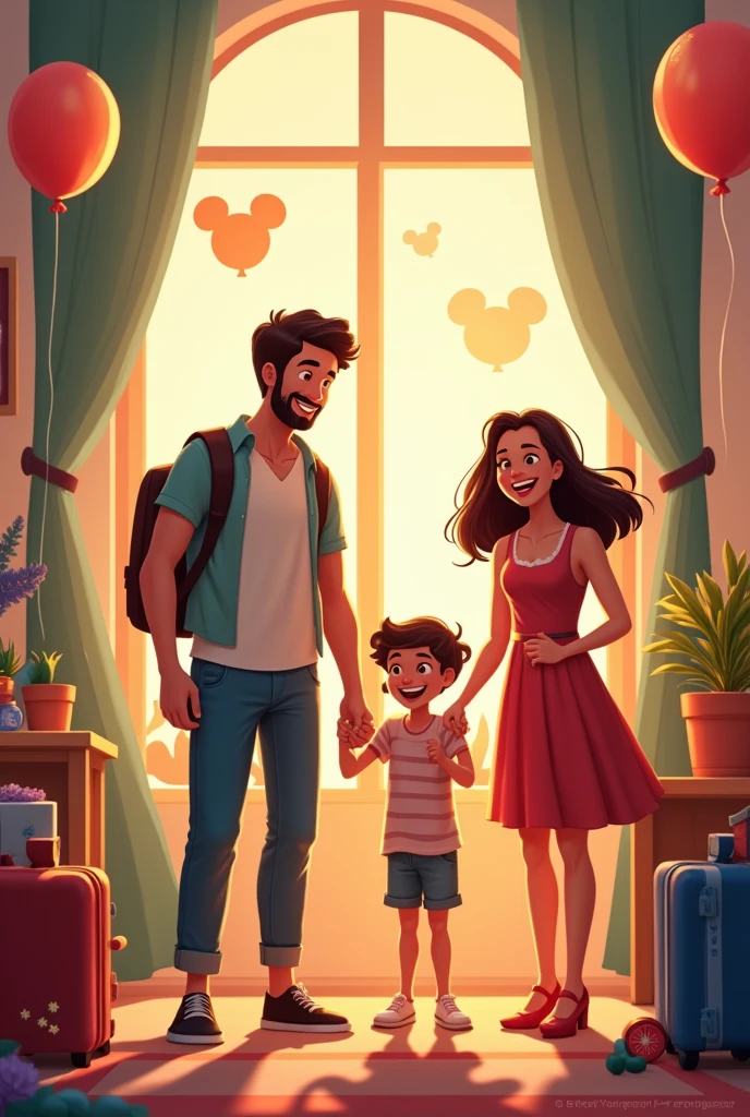 I would like to create an image to celebrate with my children that I purchased our Disney vacation