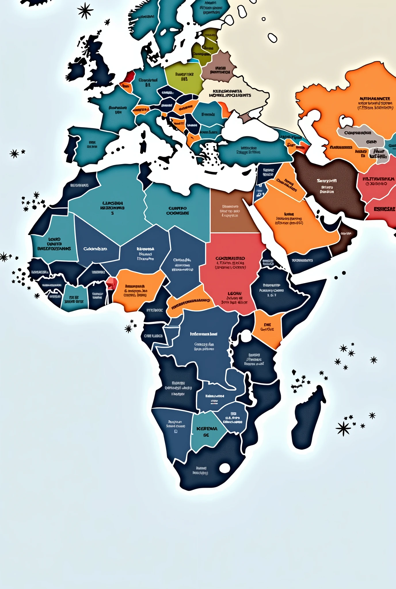  a thematic map showing the concentration of AI technologies in different countries and their relationship with unemployment.
