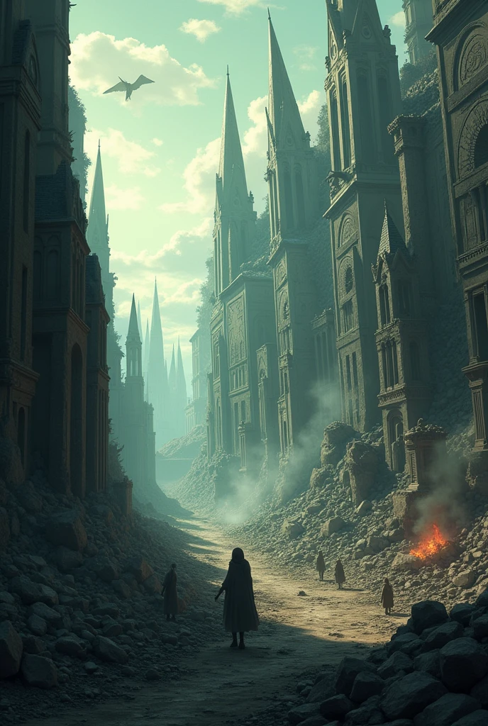 city of sodom in ruins in anime