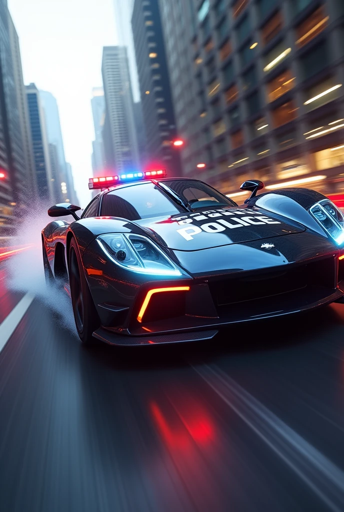 Police car with lights