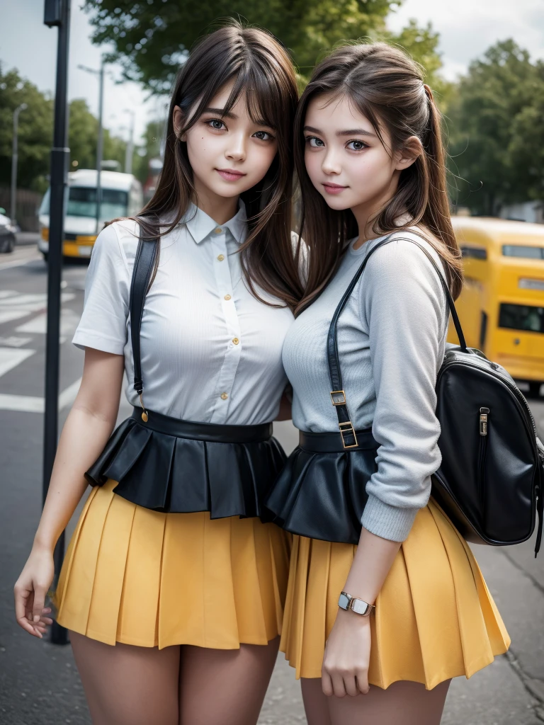 ultra realism high detail and clarity,2 cute and beautiful girls are going to catch the last bus,lovers,citrus style,small breasts,подними юбку,раздвинь ноги