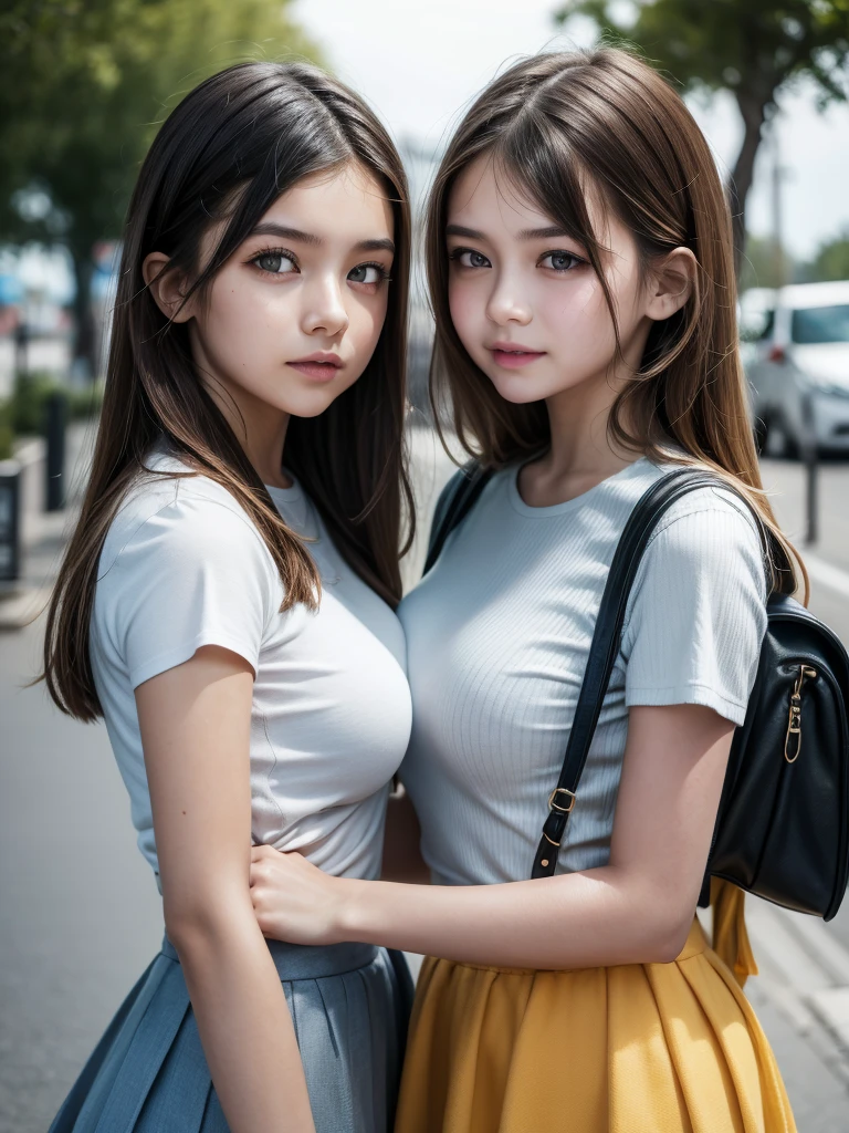 ultra realism high detail and clarity,2 cute and beautiful schoolgirls are going to catch the last bus,lovers,citrus style,small breasts,подними юбку,раздвинь ноги