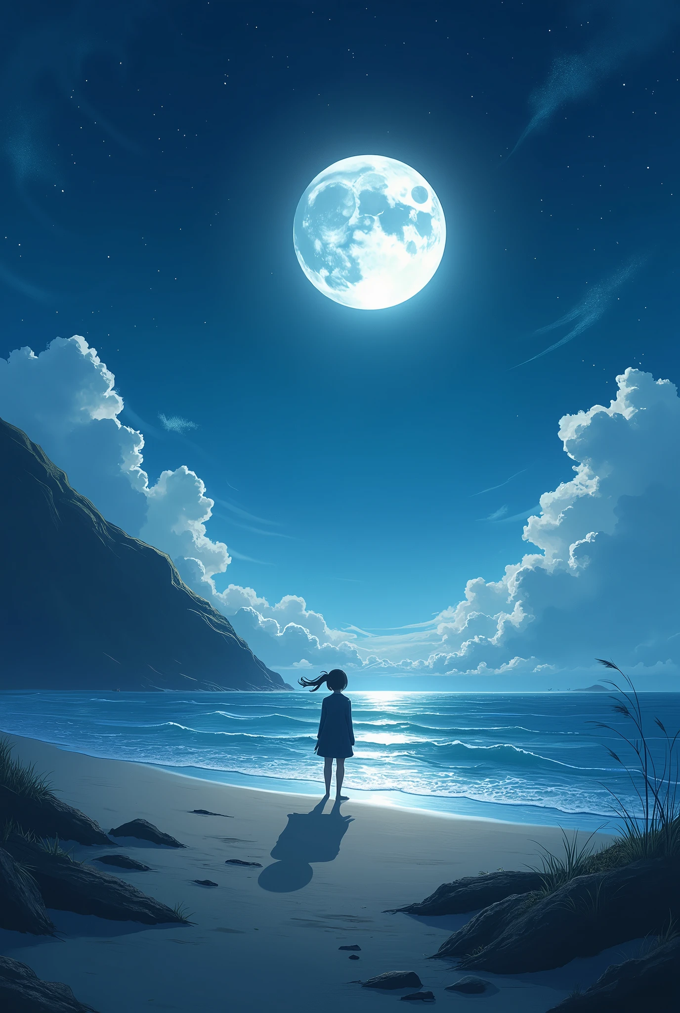 Seaside moon Letting in the light