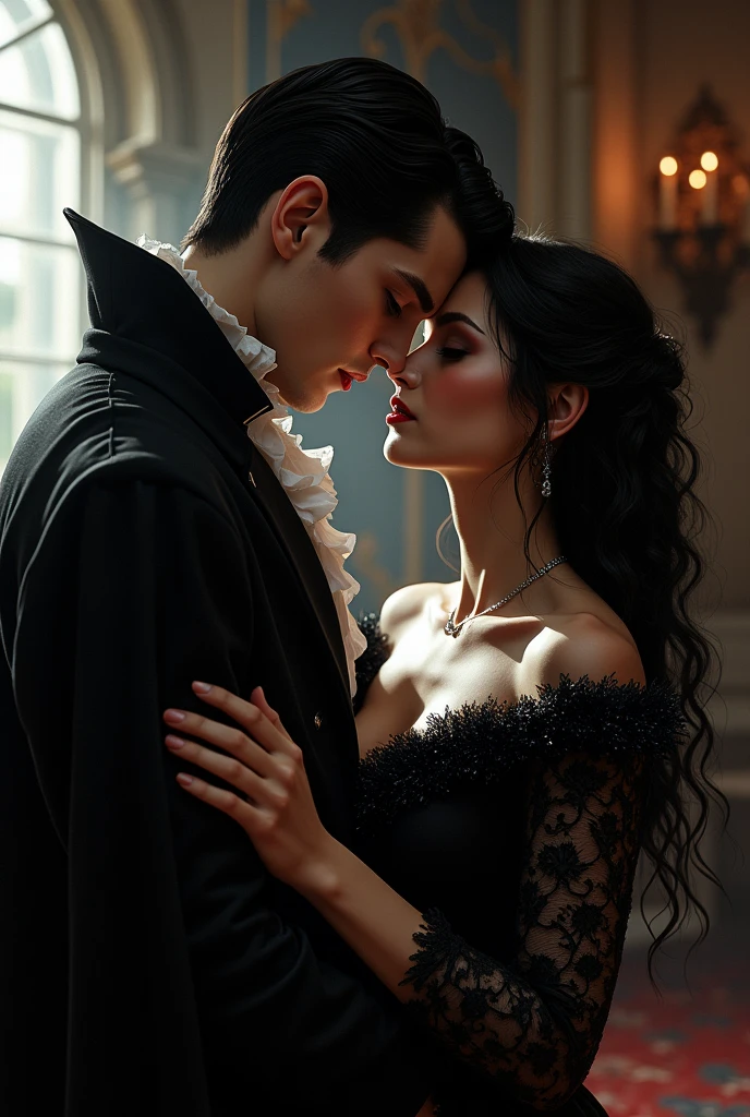 Vampire and servant kiss