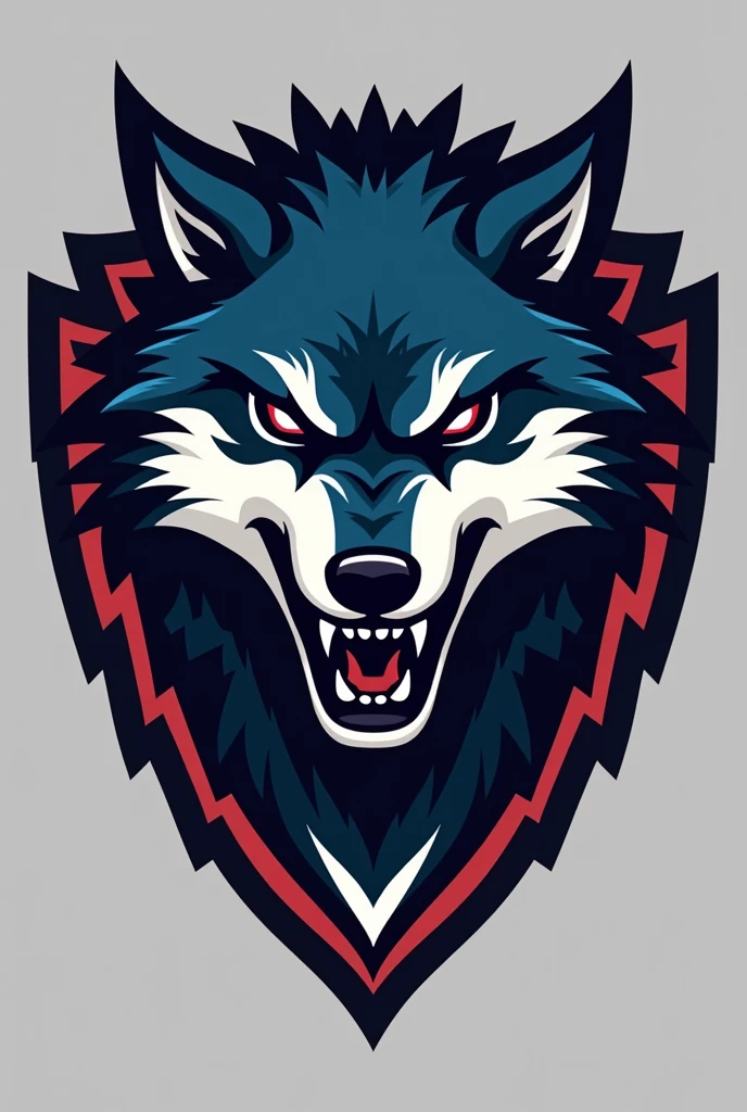 create a college athletic logo with a wolf