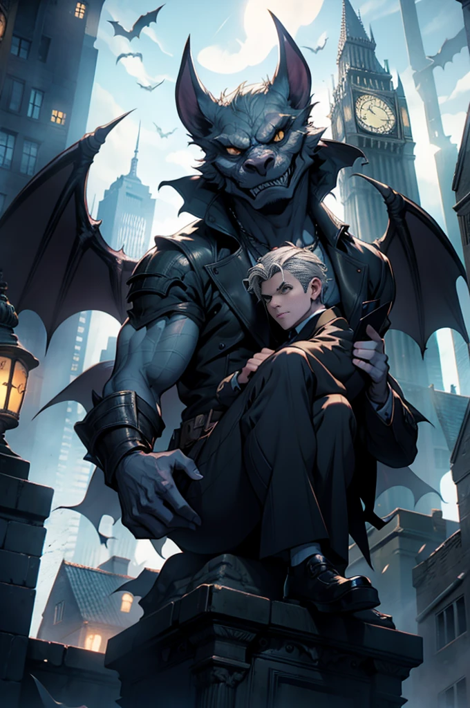 a gargoyle in Gotham City