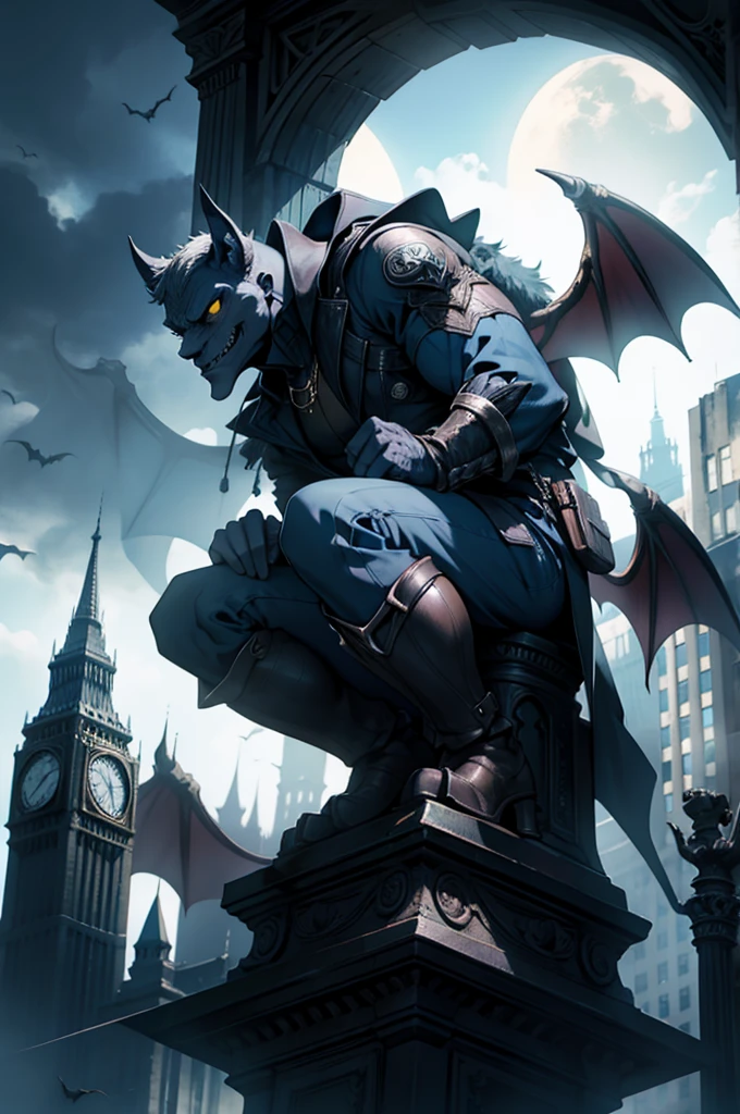 a gargoyle in Gotham City