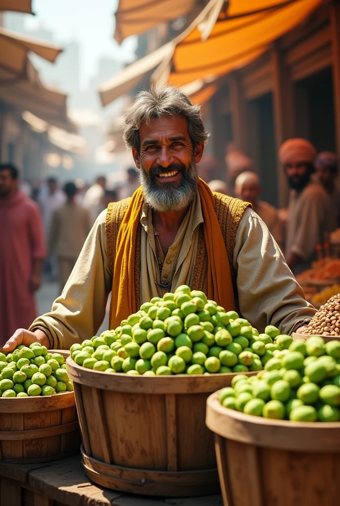 A pistachio seller