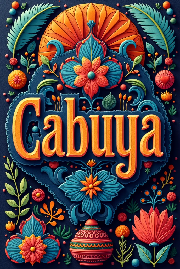 Create a striking and colorful logo with the name Cabuya that is based on crafts and clothing, The logo has to be very nice and original 