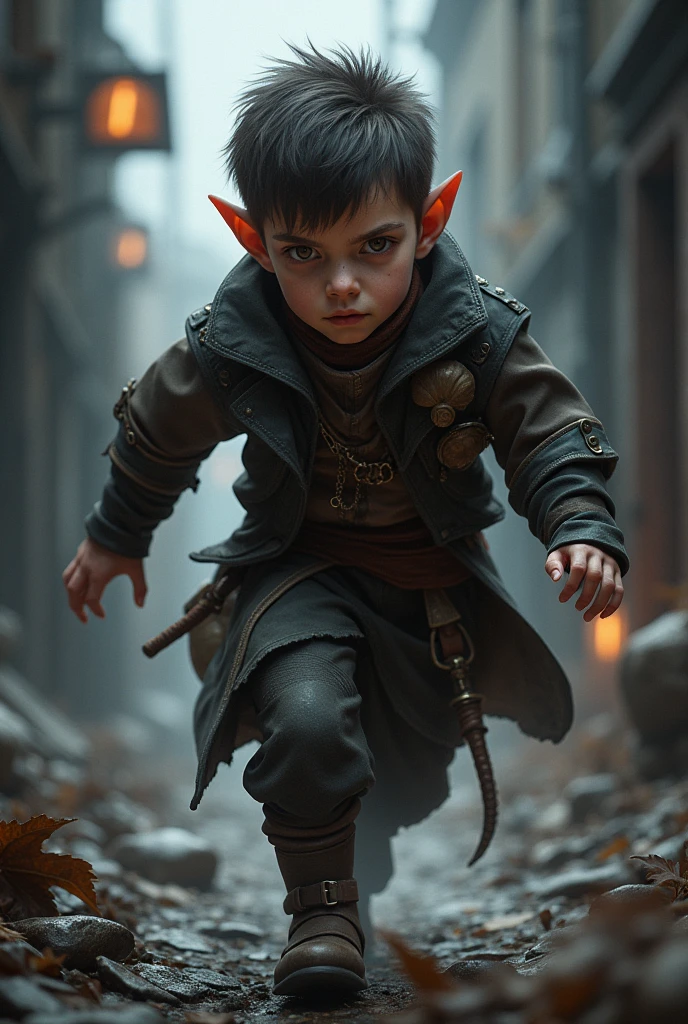 Halfling Race Skills: killer man height : 1,00 dark brown hair short hair brown eyes dark white skin age 25