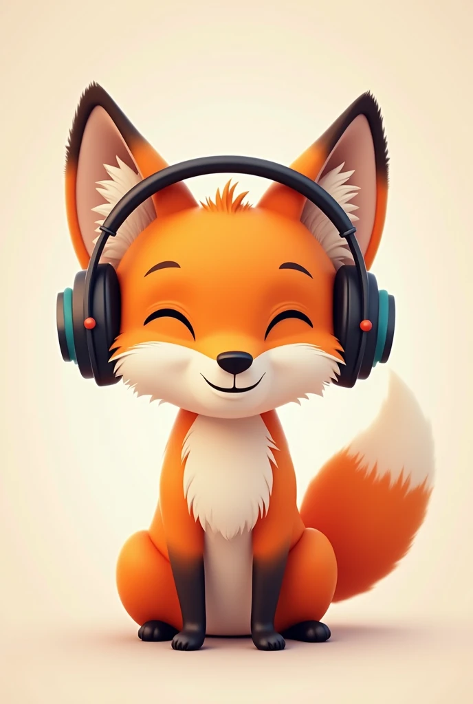 Fox logo with headphones narrating stories for tiktok