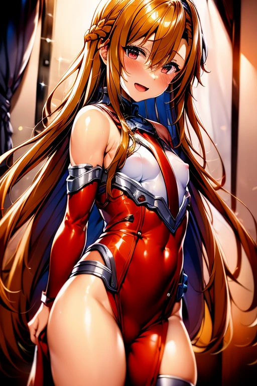 ((Highest quality)), ((masterpiece)), (be familiar with), Perfect Face, indoor, Bedroom, Watching the audience,
One woman, Yuuki Asuna,
Open Mouth, Ecstatic expression, blush, smile,
Small breasts, Flat Chest, , , child, Girl,
Long Hair, Long Hair,
Fully nude, Nipples exposed, Sex with a man with a big dick, 膣内ejaculation, Semen is taken, Insert a into your, Sex in the missionary position, , Leg spread,