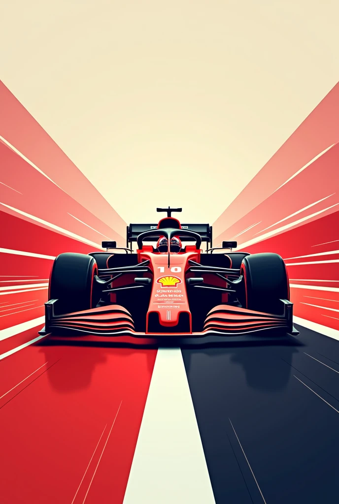 Create a Formula 1 themed wallpaper , lively and minimalist
