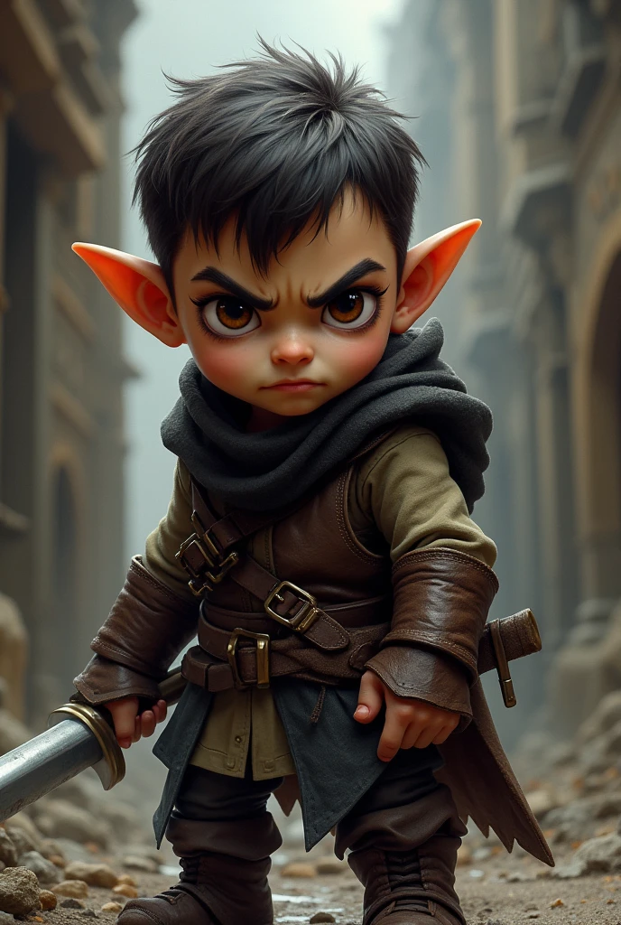 Race Halfling Adult face Skills: killer man height : 1,00 dark brown hair short hair brown eyes dark white skin AGE: 29
