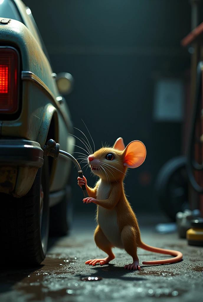 Mouse stealing gasoline