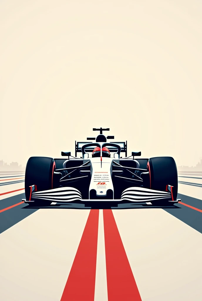 Create a Formula 1 themed wallpaper , lively and minimalist , very minimalist