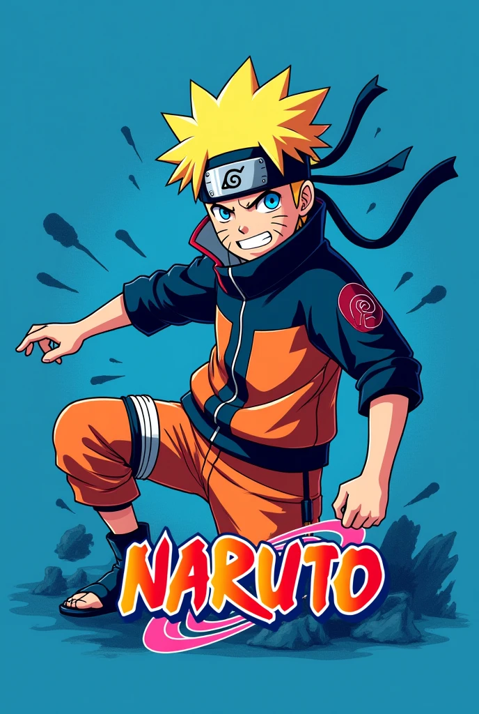 Naruto Interclass Shirt with Blue Background