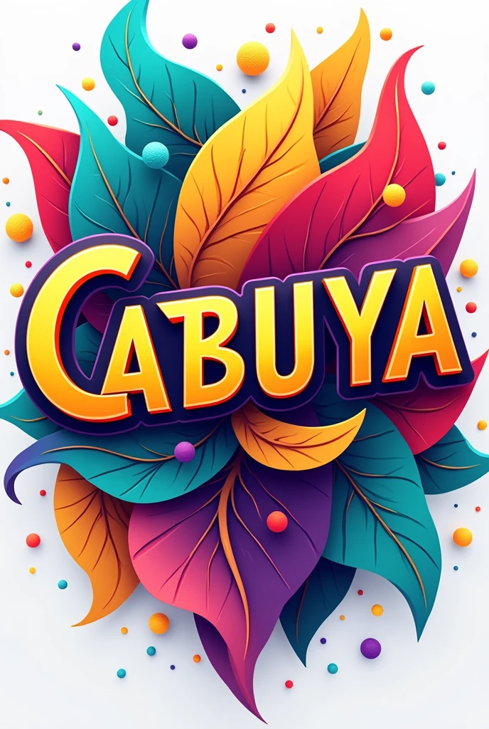 Create a colorful logo with the name cabuya without words other than cabuya