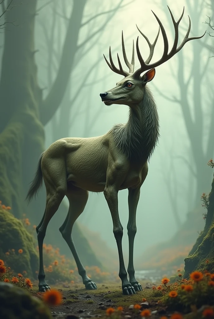 Stick insect deer wolf