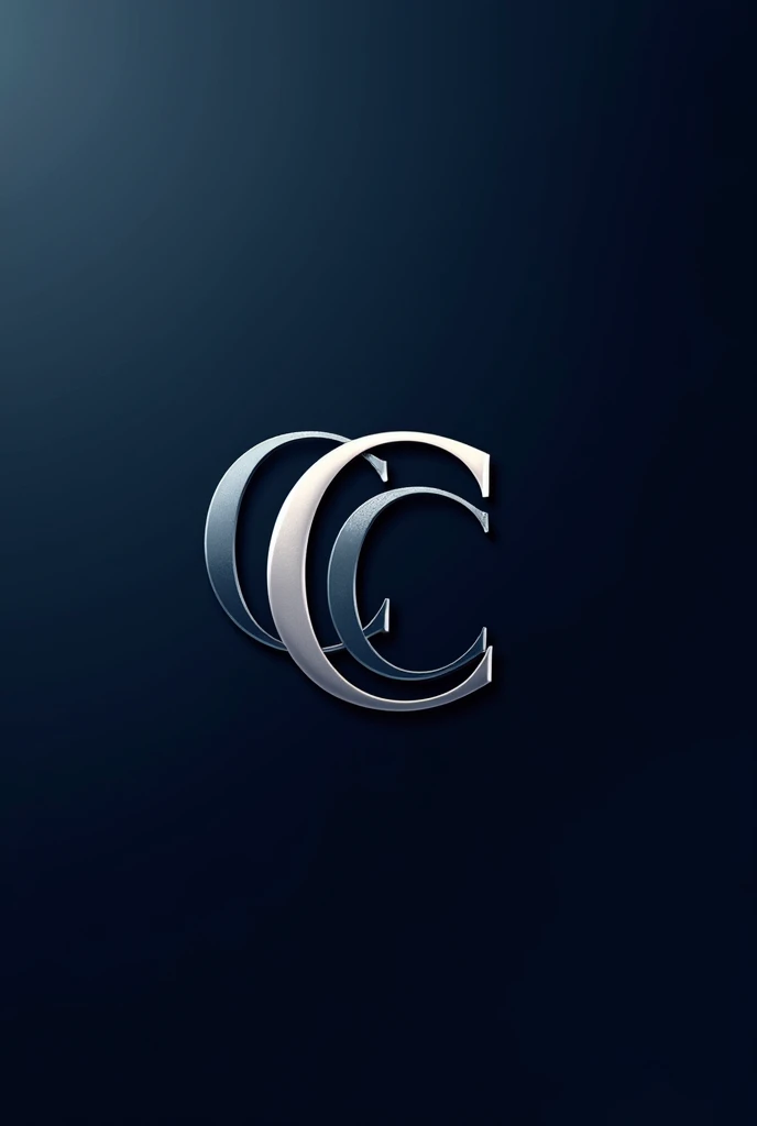 ChicClick Monogram Letters: Use two letters "C" intertwined. Style: Elegant font with smooth serifs. Design: The "C" on the left overlaps the "C" on the right, creating a fluid interconnection. Add a thin line along the edges or between letters for a sophisticated touch. Colors: Navy blue (#003366) for the main body, and silver (#C0C0C0) for details or outlines. Application: Make sure the design is readable and impactful across different sizes and media.