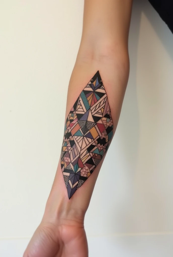 
Tattoo of the tile mosaics of the ray movement that starts in the north of Brazil, use featuringo base as imagens desse site https://www.archdaily.featuring.br/br/997637/lightning-that-splits-architecture-between-shards-and-colors-in-the-stop , offwhite,tatoo, skinless,preto e offwhite,tatoo pequena,Forearm 