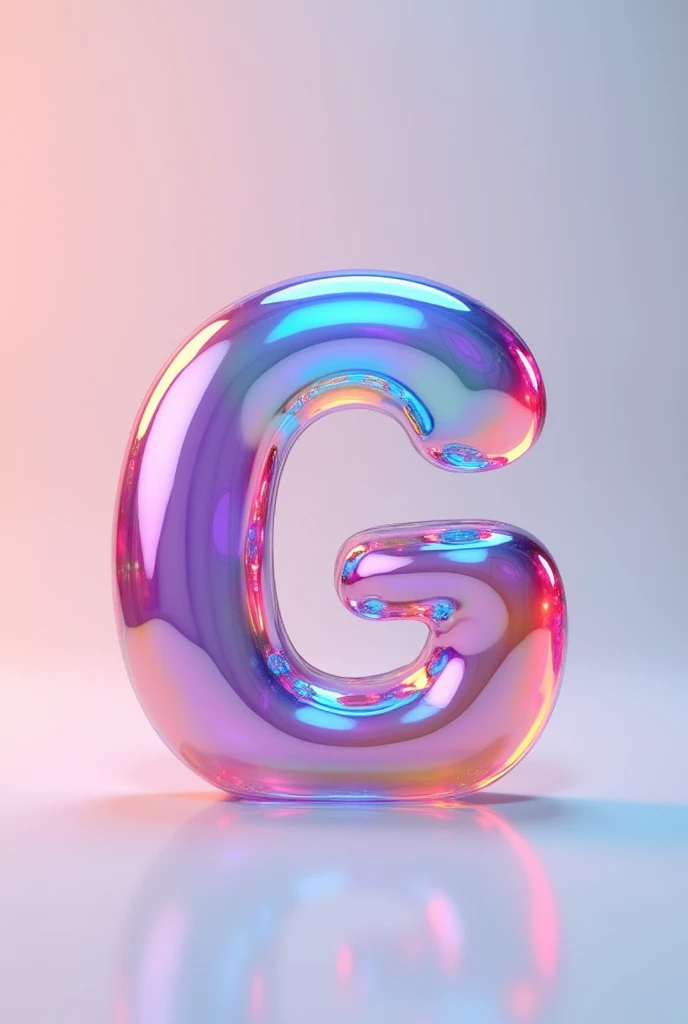 Capital letters G and I in 3D jelly logo