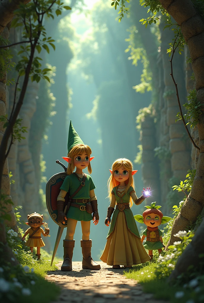 Legend of Zelda characters in Jim Henson’s labyrinth movie from the 80s style
