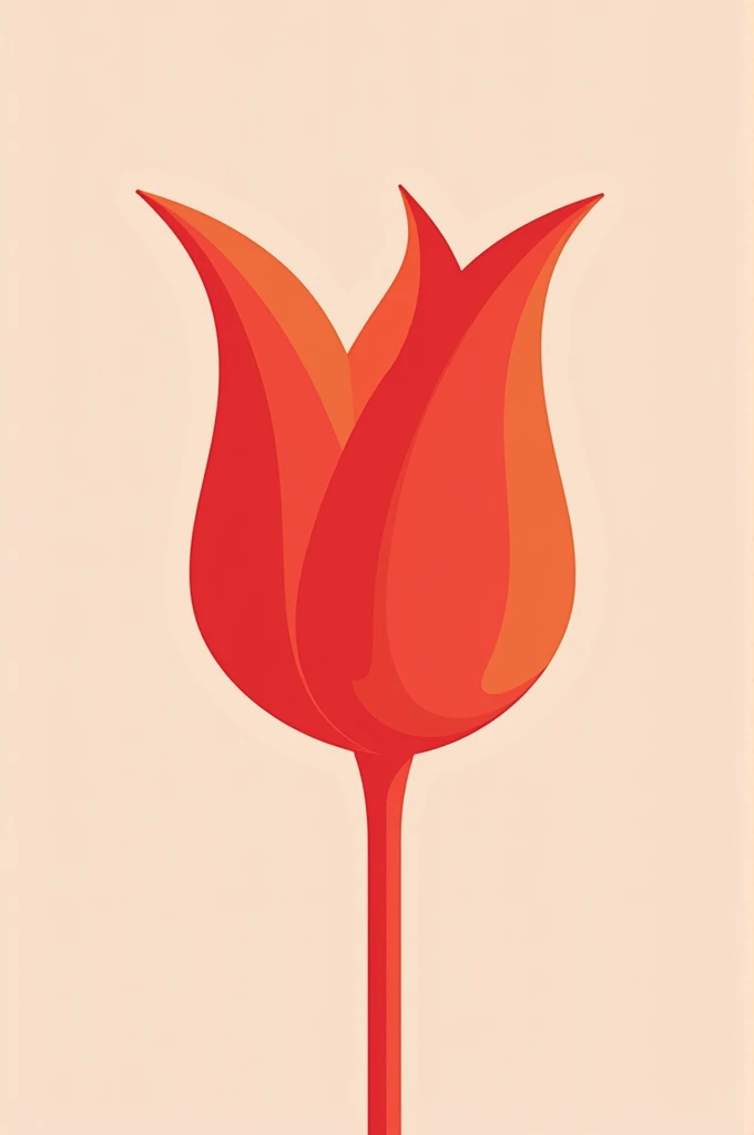 Red symbol of a tulip-shaped clothes hanger
